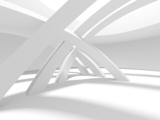 Abstract White Architecture Design Concept
