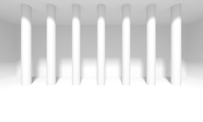 Abstract White Architecture Design Concept