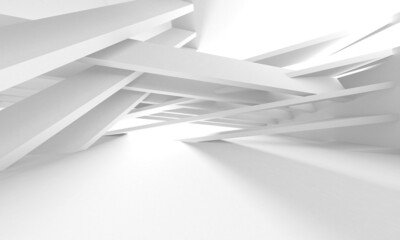 Abstract White Architecture Design Concept