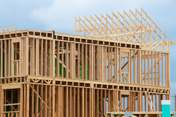 New residential construction home framing