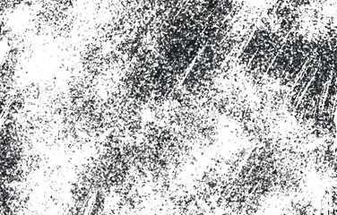 Grunge black and white pattern. Monochrome particles abstract texture. Background of cracks, scuffs, chips, stains, ink spots, lines. Dark design background surface.
