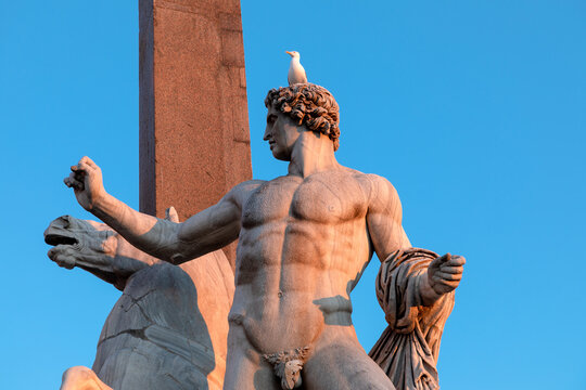 Fountain of the Dioscuri in Rome, Italy