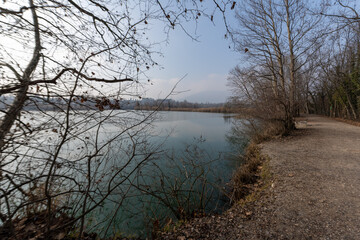 Obraz premium Torbiere, sebino, Iseo , lago, Brescia, Lombardia, verde, sentiri