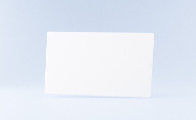 Business card on blue background. 3d rendering mockup.
