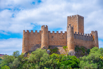 Castelo de Almourol on river Tajo in Portugal