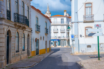 Narrow street of the old town at Portuguese town Santarem