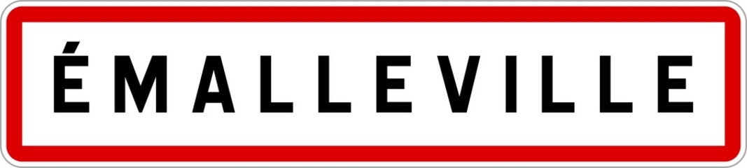 Panneau entrée ville agglomération Émalleville / Town entrance sign Émalleville