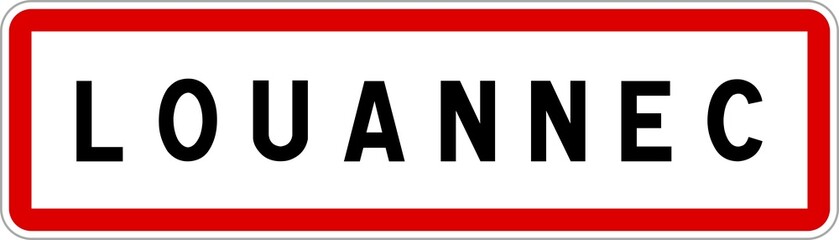 Panneau entrée ville agglomération Louannec / Town entrance sign Louannec