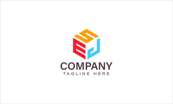 Letter SEJ Logo, Three Letter Logo, Alphabet S E J Hexagon Shape Vector Icon Template