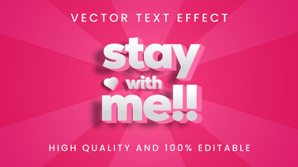 stay with me text effect