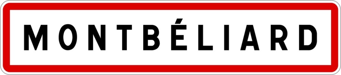 Panneau entrée ville agglomération Montbéliard / Town entrance sign Montbéliard