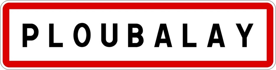 Panneau entrée ville agglomération Ploubalay / Town entrance sign Ploubalay