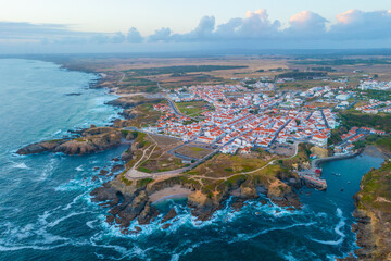 Aerial view of Porto Covo in Portugal