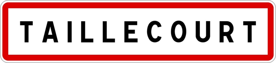Panneau entrée ville agglomération Taillecourt / Town entrance sign Taillecourt