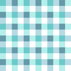 Blue, green, and white plaid seamless pattern background. Vector illustration.