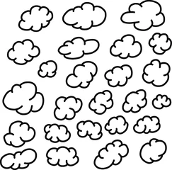 Fototapete Rund Cloud Doodle © Tine