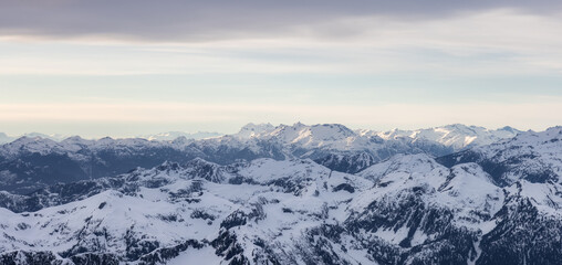 Fototapeta na wymiar Aerial View of Canadian Rocky Mountain Landscape.
