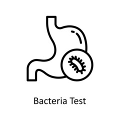 Bacteria Test vector Outline Icon Design illustration. Educational Technology Symbol on White background EPS 10 File