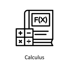 Calculus vector Outline Icon Design illustration. Educational Technology Symbol on White background EPS 10 File