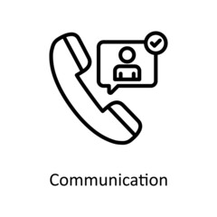 Communication vector Outline Icon Design illustration. Educational Technology Symbol on White background EPS 10 File