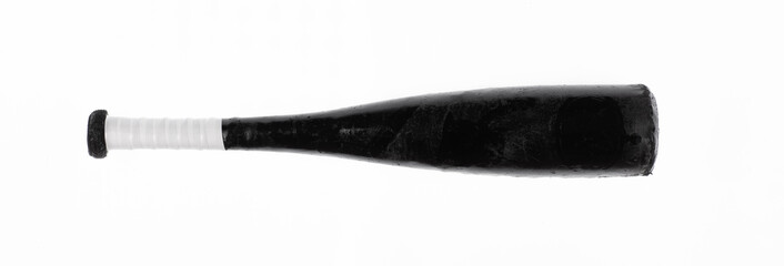black baseball bat isolated on white background