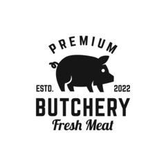 Butchery Shop Logo Design Template