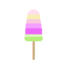 A colorful popsicle ice cream icon, a flat fruit ice cream illustration