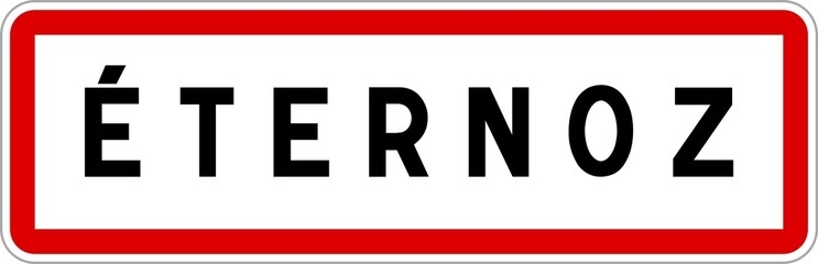 Panneau entrée ville agglomération Éternoz / Town entrance sign Éternoz