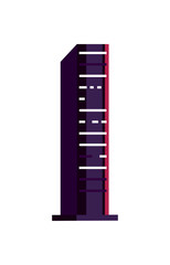 neon skyscraper icon