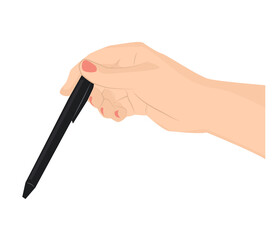 Woman's hand holding a pen