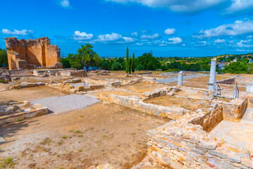 Milreu ruins of a roman vila at Algarve region in Portugal
