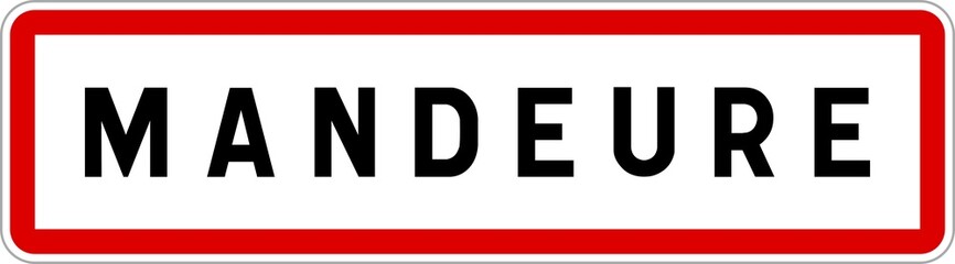 Panneau entrée ville agglomération Mandeure / Town entrance sign Mandeure