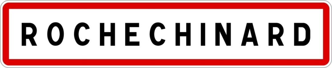 Panneau entrée ville agglomération Rochechinard / Town entrance sign Rochechinard
