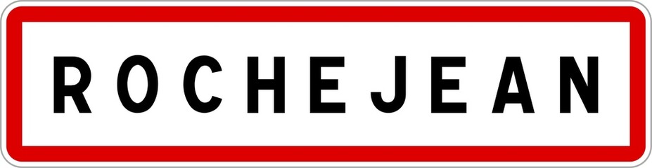 Panneau entrée ville agglomération Rochejean / Town entrance sign Rochejean