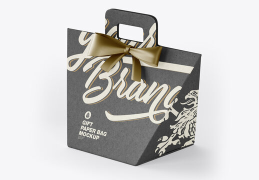 Paper Gift Bag Mocklup