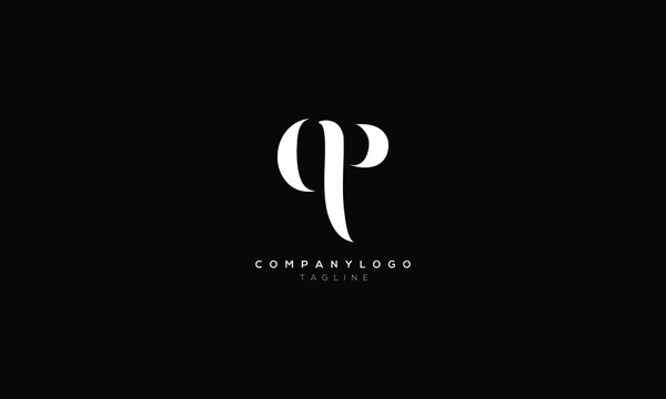 QP PQ Abstract initial monogram letter alphabet logo design
