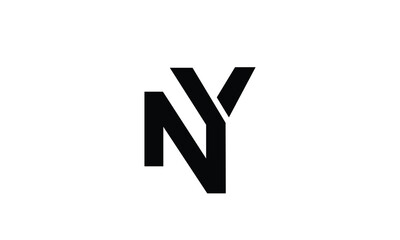Alphabet letters Initials Monogram logo NY, YN, N and Y