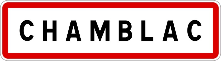 Panneau entrée ville agglomération Chamblac / Town entrance sign Chamblac