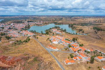 Water pit in Minas de Sao Domingos in Portugal