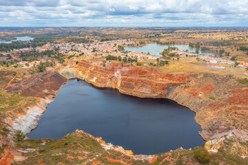 Water pit in Minas de Sao Domingos in Portugal