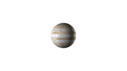 The Jupiter planet and Calisto, Europa, Ganymede, in the space.	