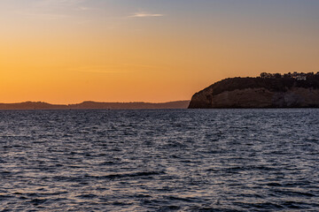 Fototapeta na wymiar beautiful sunset view of Procida
