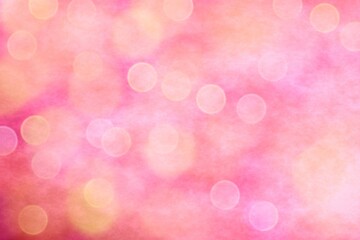 Pink and orange abstract bokeh beautiful background blur.