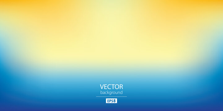 Abstract blurred gradient mesh background in blue and yellow colors of national flag of Ukraine. Poster or banner template. Easy editable soft colored EPS8 vector illustration without transparency.