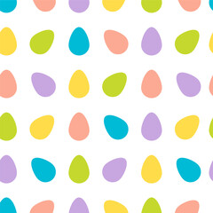 Seamless Easter background pattern with colorful eggs