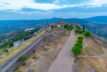 View of the castle in Portuguese village Marvao