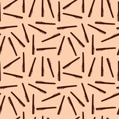 A set of seamless patterns of pencils. 1000x1000, vector graphics.
