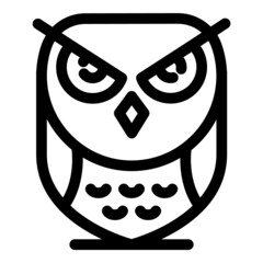 Owl Flat Icon Isolated On White Background