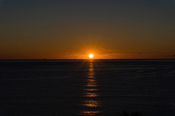 Dawn over the sea sunrise
