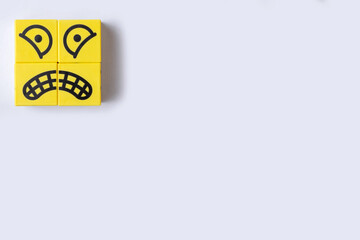 Negative Emoji isolated on white background